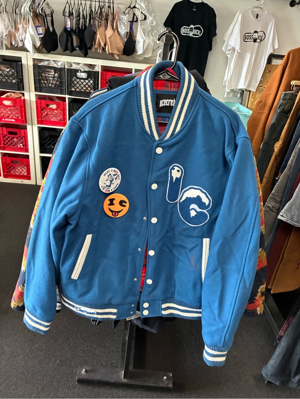 Men’s Ice Cream Stadium Jumper Wool Varsity Jacket 411-9401 3811 Rare Pre Owned